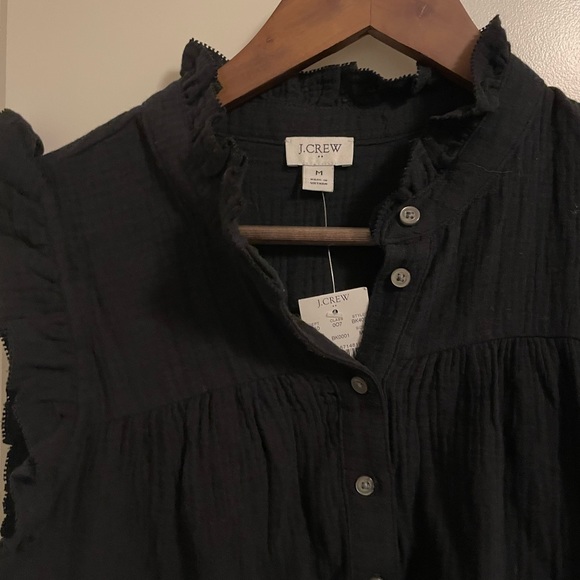 J Crew Smocked Ruffle Tank - Picture 4 of 4